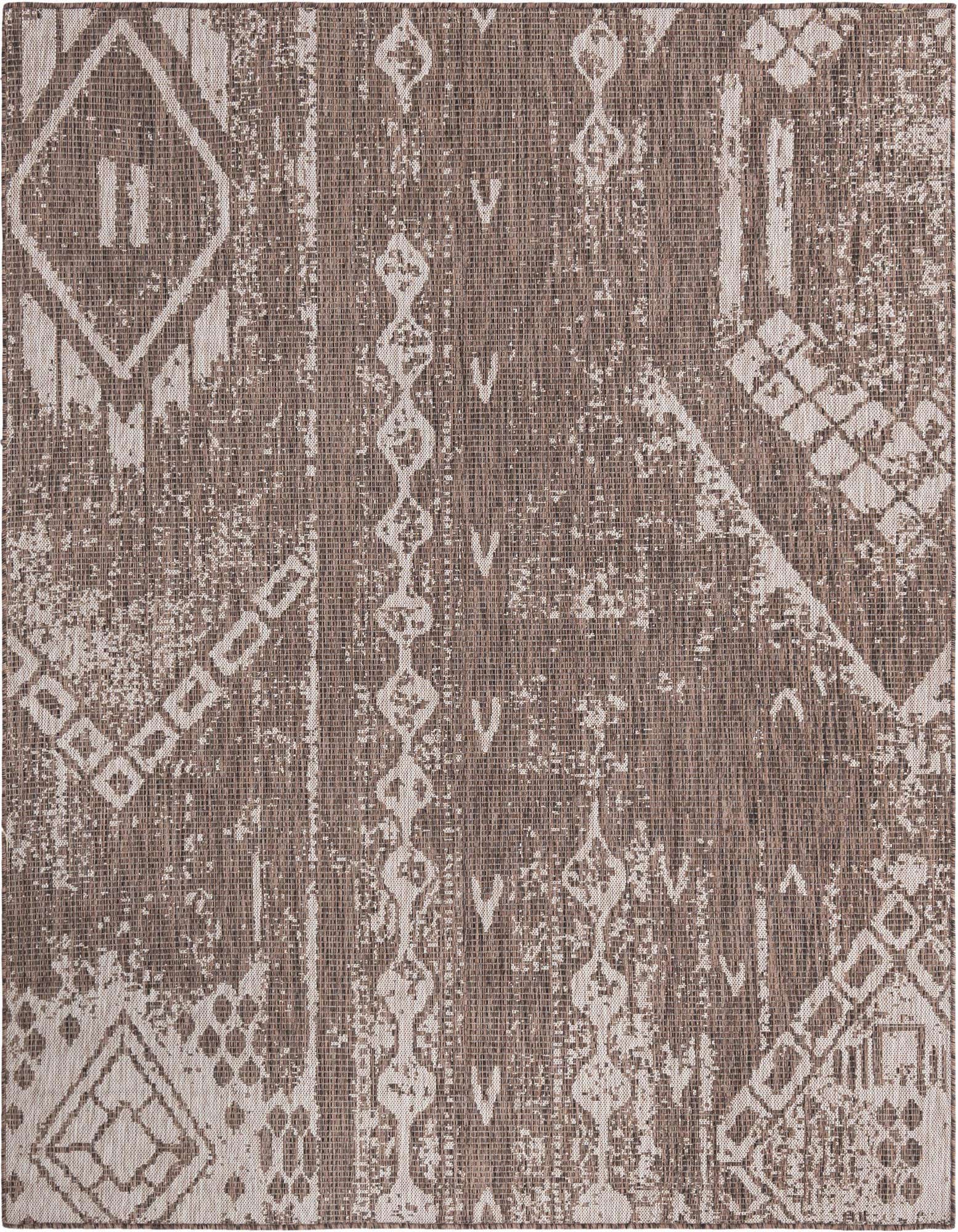 7' x 7' Easy-Clean Bohemian Indoor / Outdoor Square Rug