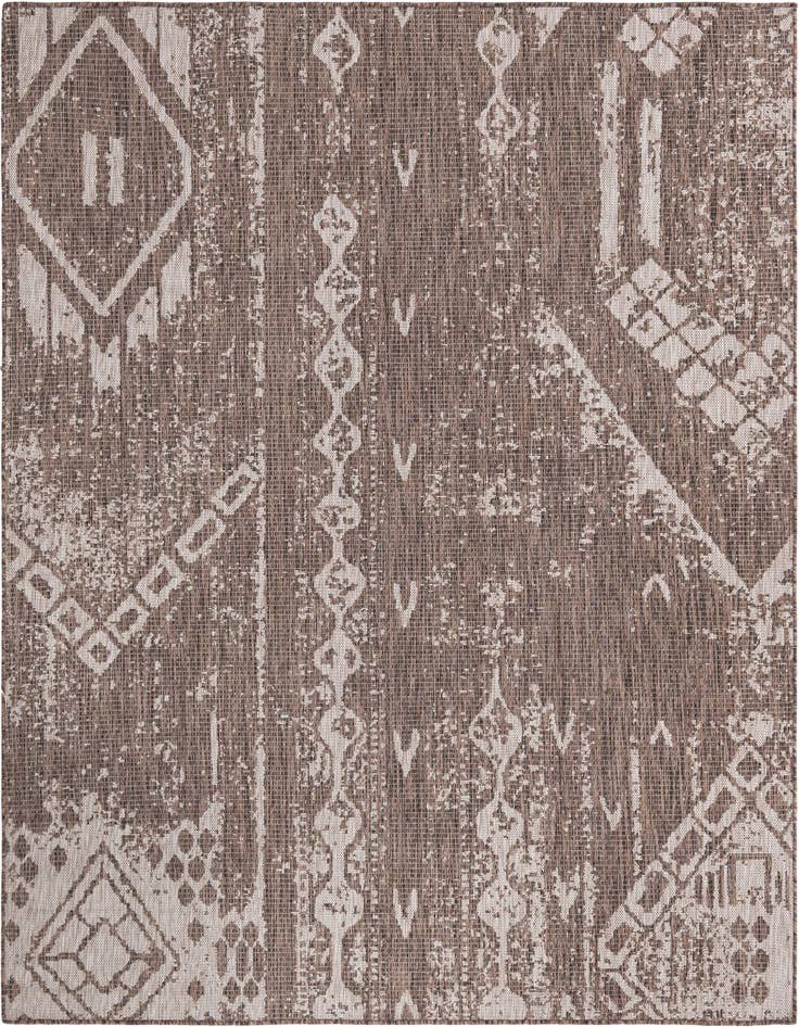Detail image of 7' x 7' Easy-Clean Bohemian Indoor / Outdoor Square Rug
