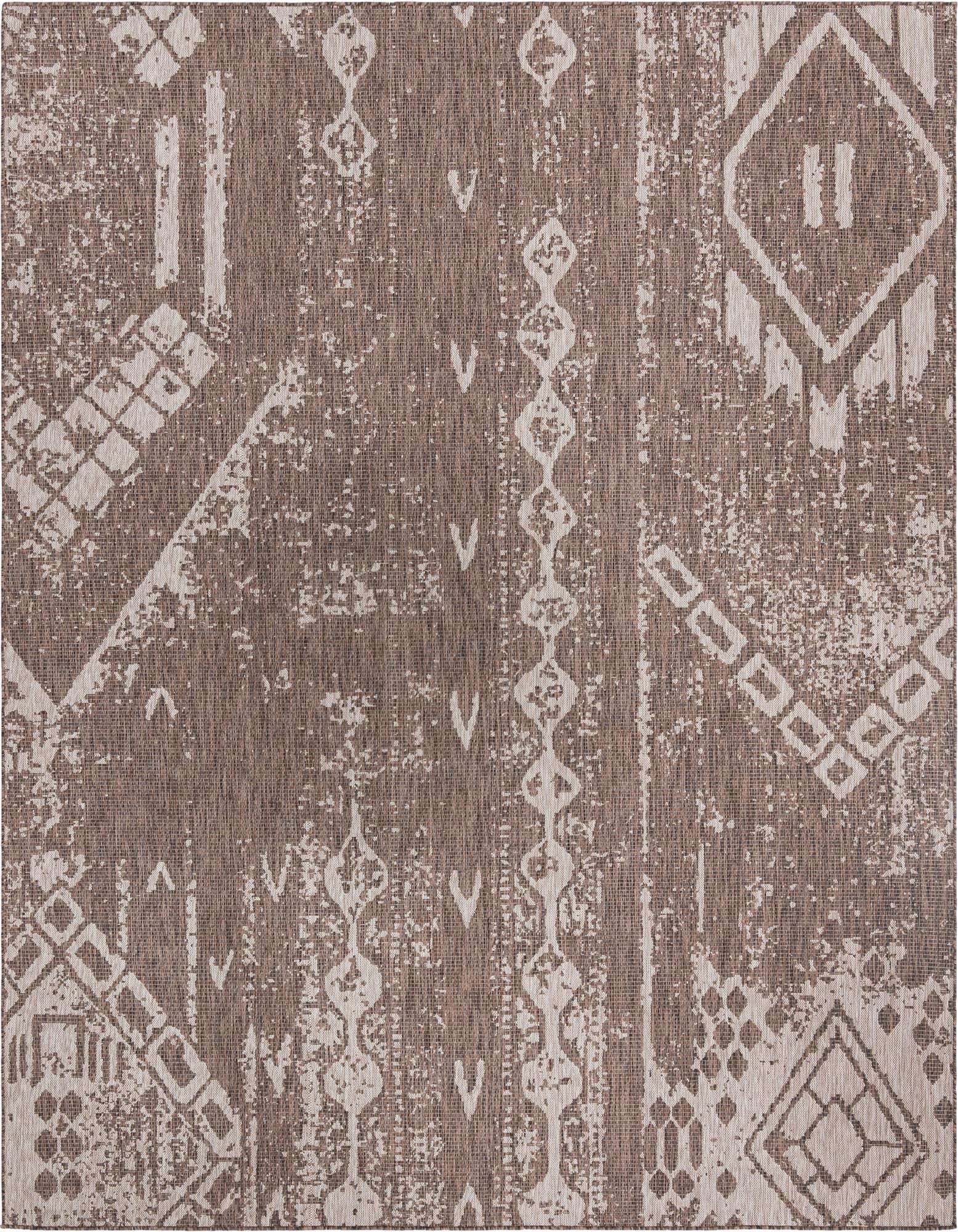 10' 8 x 10' 8 Easy-Clean Bohemian Indoor / Outdoor Square Rug