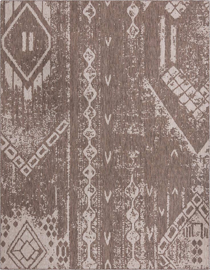 Detail image of 13' x 13' Easy-Clean Bohemian Indoor / Outdoor Square Rug