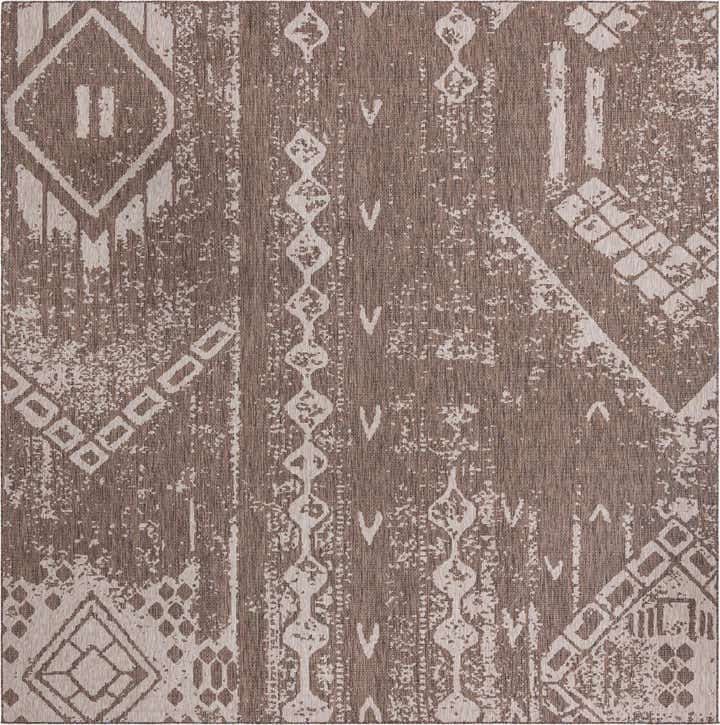 13' x 13' Easy-Clean Bohemian Indoor / Outdoor Square Rug