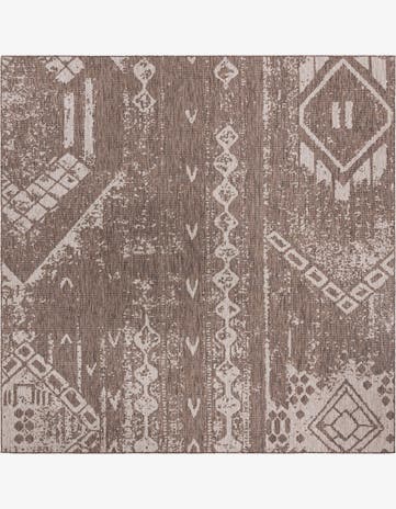 10' 8 x 10' 8 Easy-Clean Bohemian Indoor / Outdoor Square Rug