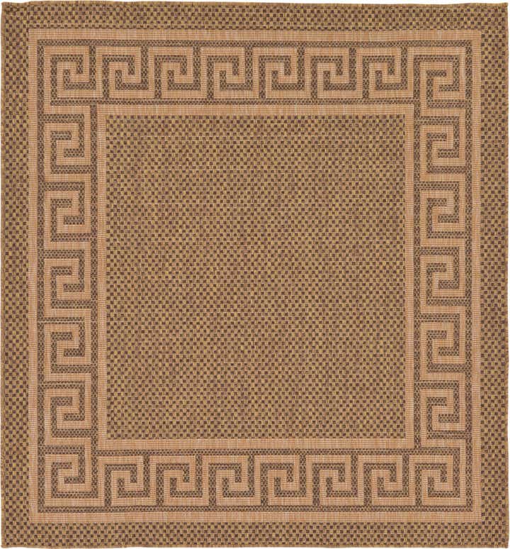 6' x 6' Easy-Clean Border Indoor / Outdoor Square Rug