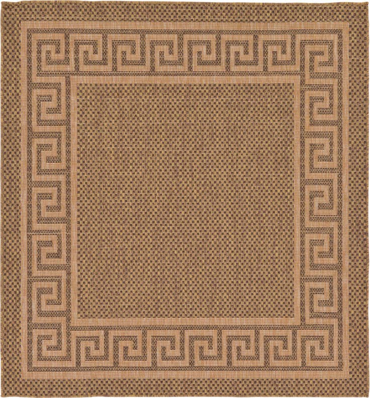 Detail image of 6' x 6' Easy-Clean Border Indoor / Outdoor Square Rug