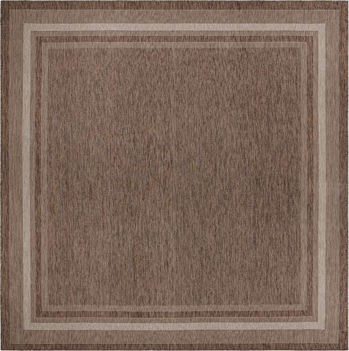 13' x 13' Easy-Clean Border Indoor / Outdoor Square Rug