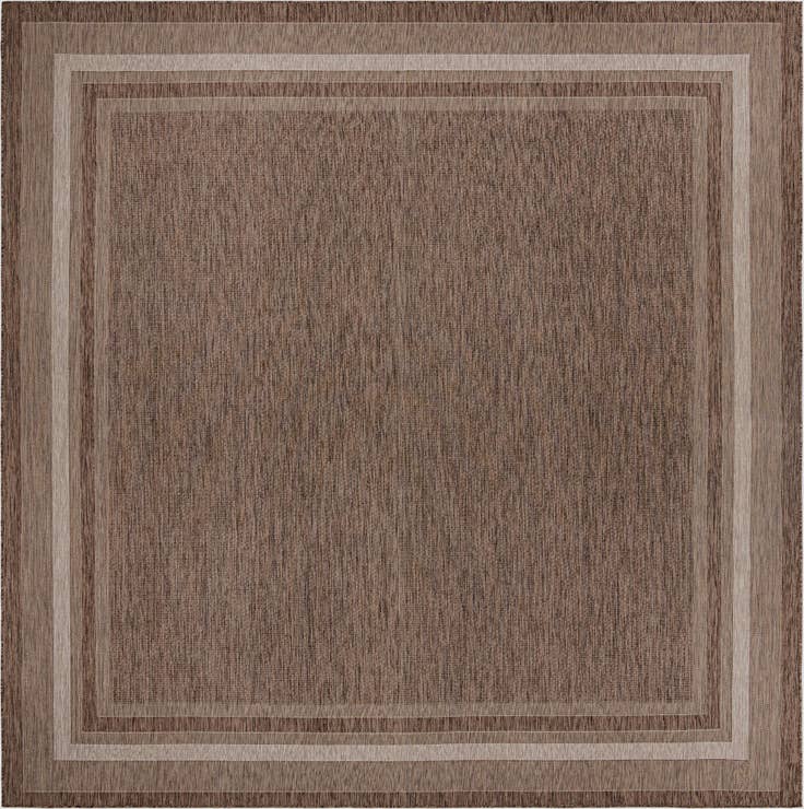 Detail image of 13' x 13' Easy-Clean Border Indoor / Outdoor Square Rug