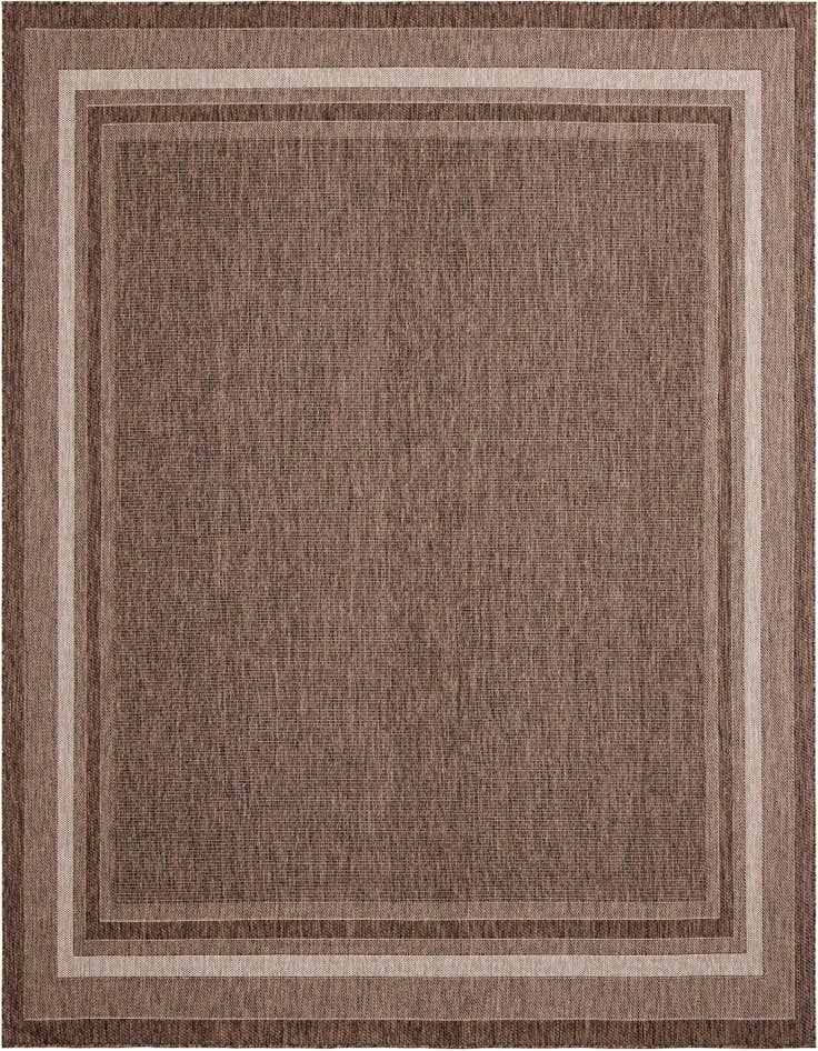 Detail image of 10' x 10' Easy-Clean Border Indoor / Outdoor Square Rug
