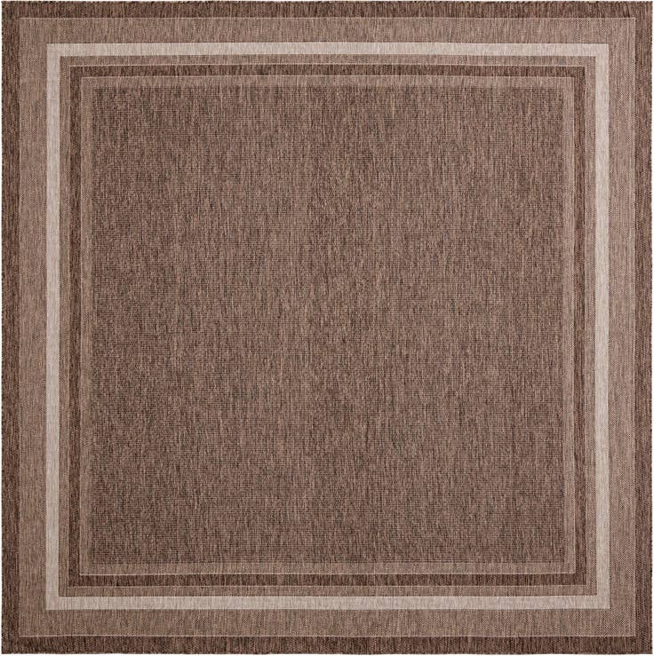Detail image of 10' x 10' Easy-Clean Border Indoor / Outdoor Square Rug