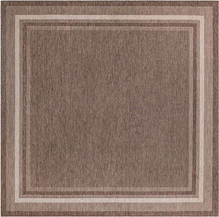 12' x 12' Easy-Clean Border Indoor / Outdoor Square Rug