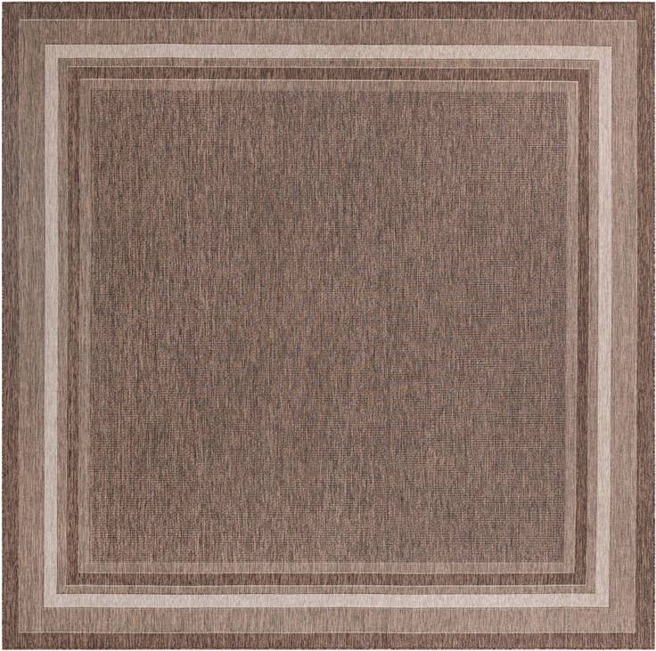 Detail image of 12' x 12' Easy-Clean Border Indoor / Outdoor Square Rug