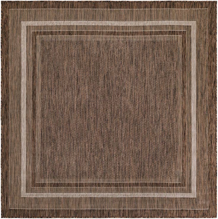 Detail image of 6' 1 x 6' 1 Easy-Clean Border Indoor / Outdoor Square Rug