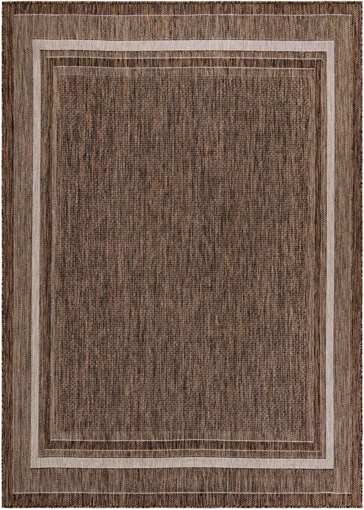 7' 10 x 7' 10 Easy-Clean Border Indoor / Outdoor Square Rug