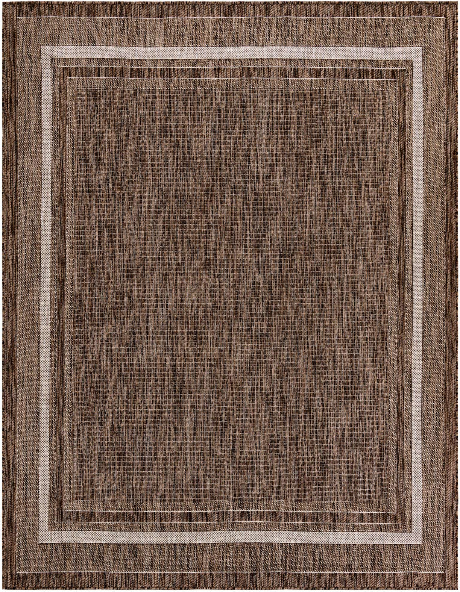 7' 10 x 7' 10 Easy-Clean Border Indoor / Outdoor Square Rug
