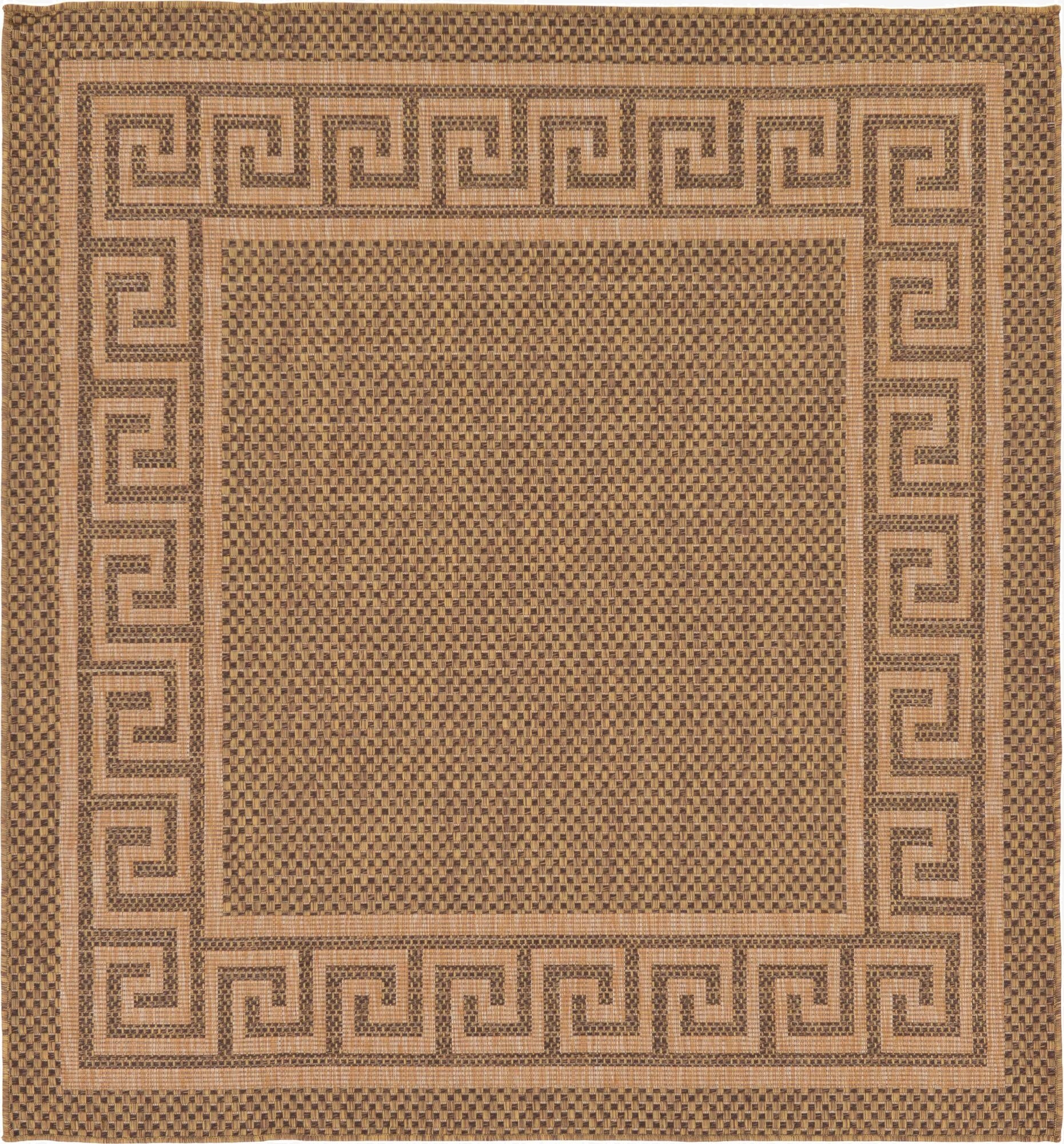 6' x 6'  Washable Border Indoor / Outdoor Square Rug