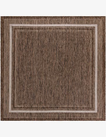 7' 10 x 7' 10 Easy-Clean Border Indoor / Outdoor Square Rug