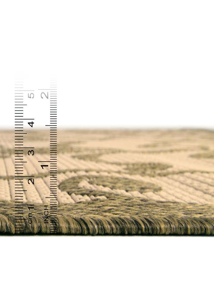 6' x 6' Easy-Clean Botanical Indoor / Outdoor Square Rug