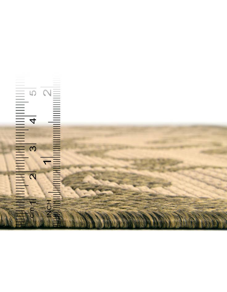 Detail image of 6' x 6' Easy-Clean Botanical Indoor / Outdoor Square Rug
