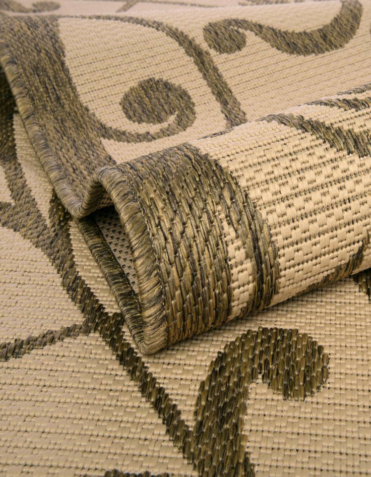 Detail image of 6' x 6' Easy-Clean Botanical Indoor / Outdoor Square Rug