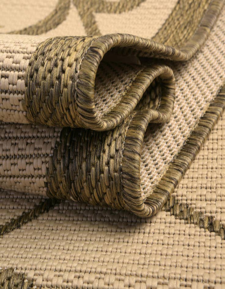 Detail image of 6' x 6'  Washable Botanical Indoor / Outdoor Square Rug