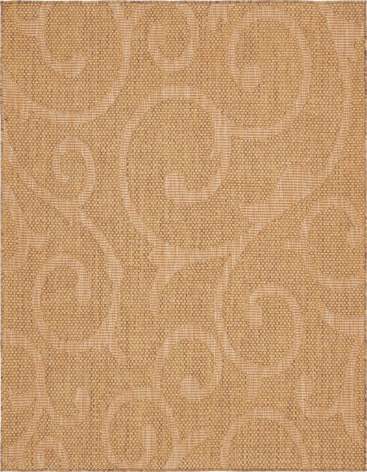 Detail image of 6' x 6' Easy-Clean Botanical Indoor / Outdoor Square Rug