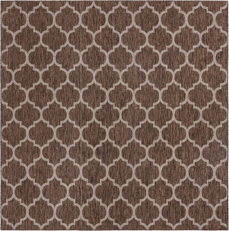 Detailansicht von 325cm x 325cm Leicht zu reinigen Lattice Innen- / Außenbereich Quadrat Teppich