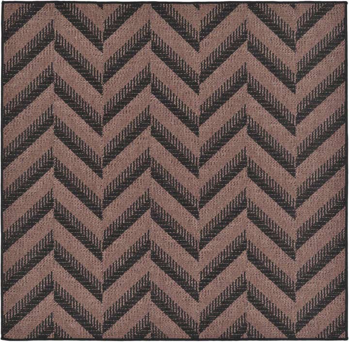 6' x 6' Easy-Clean Modern Indoor / Outdoor Square Rug