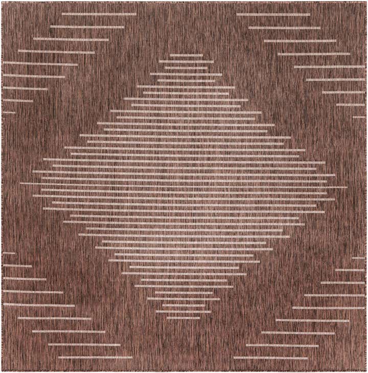 7' x 7' Easy-Clean Modern Indoor / Outdoor Square Rug