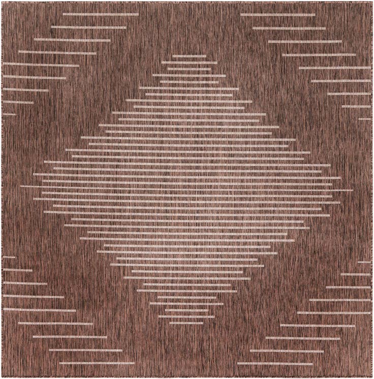 Detail image of 7' x 7' Easy-Clean Modern Indoor / Outdoor Square Rug