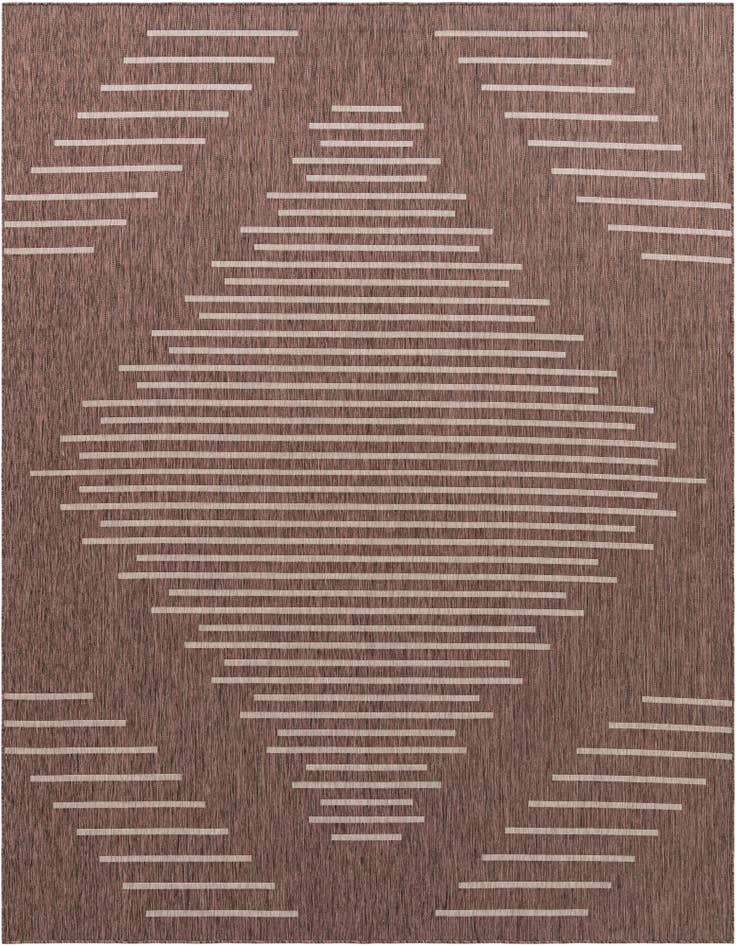 Detail image of 10' 8 x 10' 8 Easy-Clean Modern Indoor / Outdoor Square Rug
