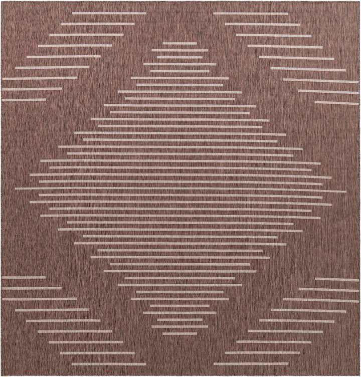 10' 8 x 10' 8 Easy-Clean Modern Indoor / Outdoor Square Rug