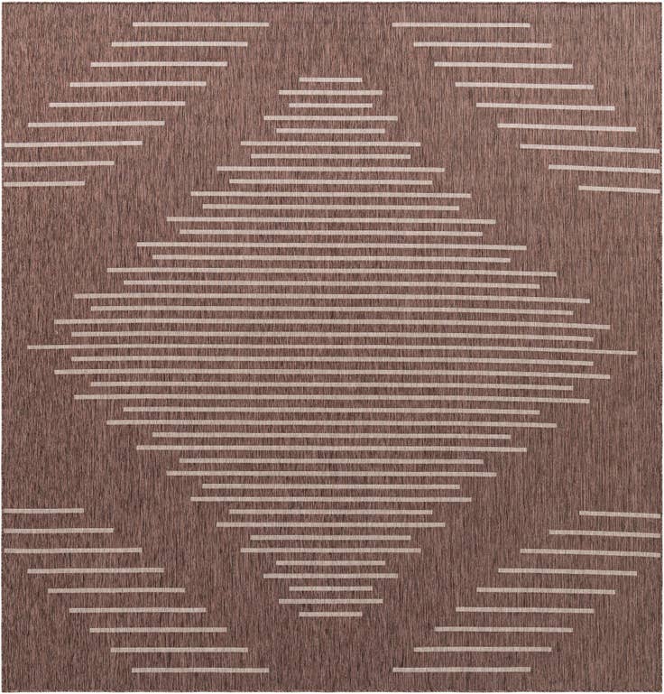 Detail image of 10' 8 x 10' 8 Easy-Clean Modern Indoor / Outdoor Square Rug