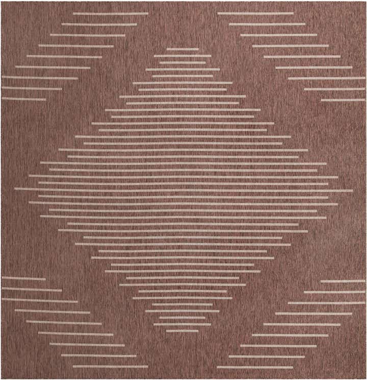 13' x 13' Easy-Clean Modern Indoor / Outdoor Square Rug