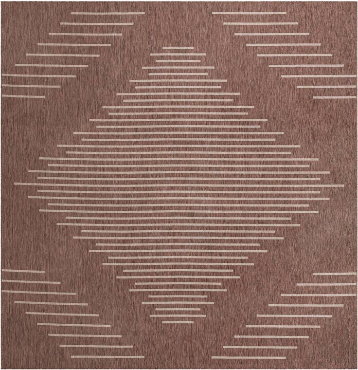 Detail image of 13' x 13' Easy-Clean Modern Indoor / Outdoor Square Rug