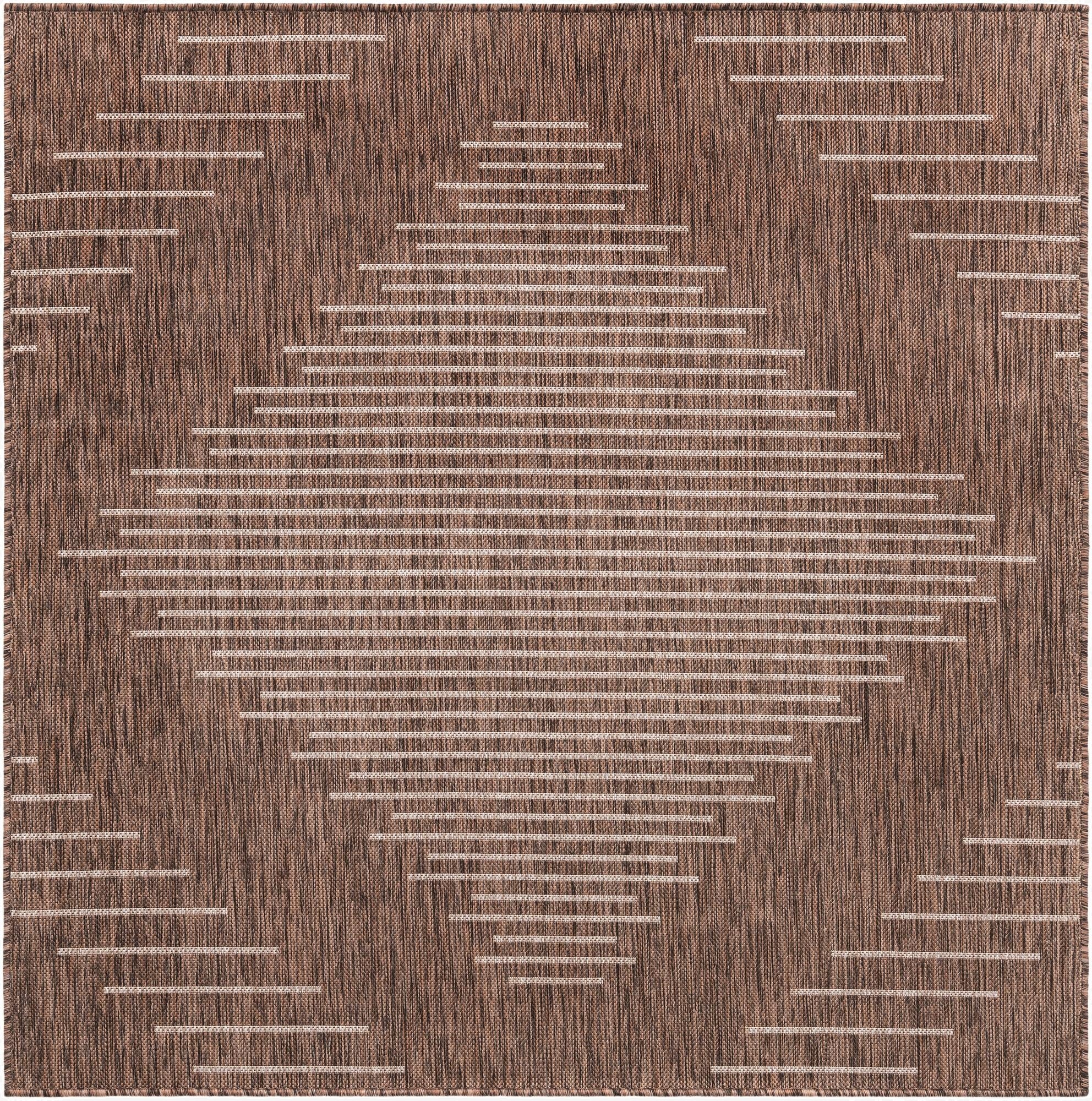 Primary image 5' 3 x 5' 3  Washable Modern Indoor / Outdoor Square Rug