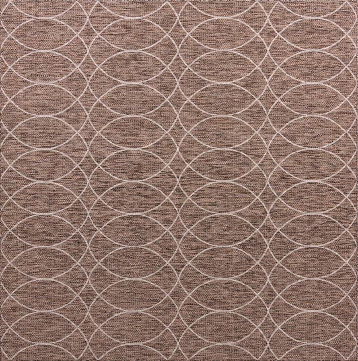 Detail image of 10' x 10' Easy-Clean Trellis Indoor / Outdoor Square Rug