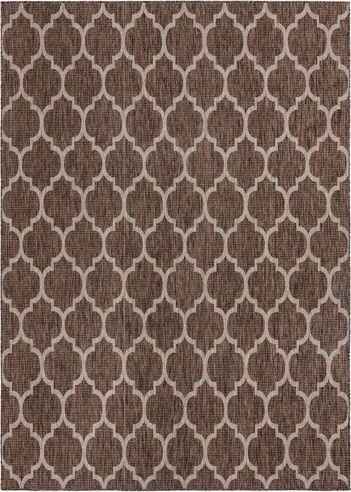 10' 8 x 10' 8 Easy-Clean Trellis Indoor / Outdoor Square Rug