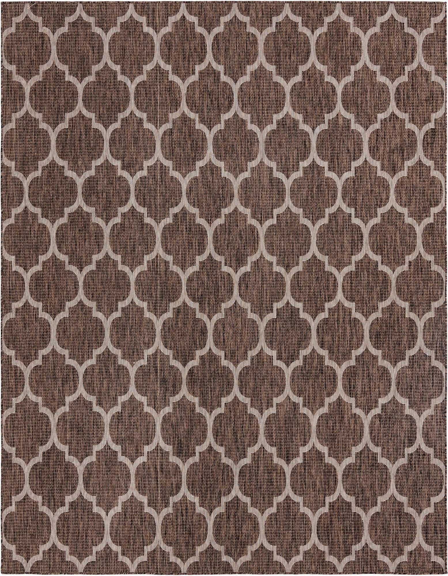 10' 8 x 10' 8 Easy-Clean Trellis Indoor / Outdoor Square Rug