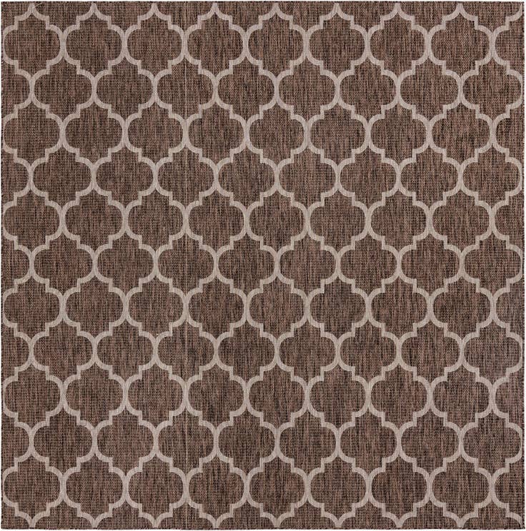 Detail image of 10' 8 x 10' 8 Easy-Clean Trellis Indoor / Outdoor Square Rug