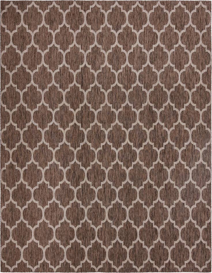 Detail image of 13' x 13' Easy-Clean Trellis Indoor / Outdoor Square Rug