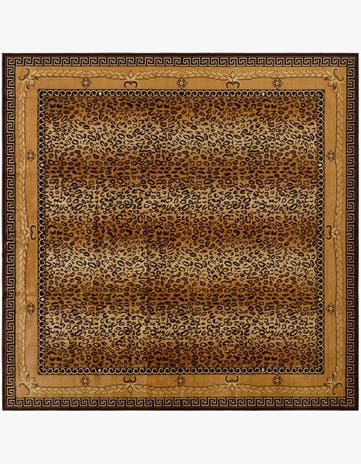 Brown Savannah Square Rug
