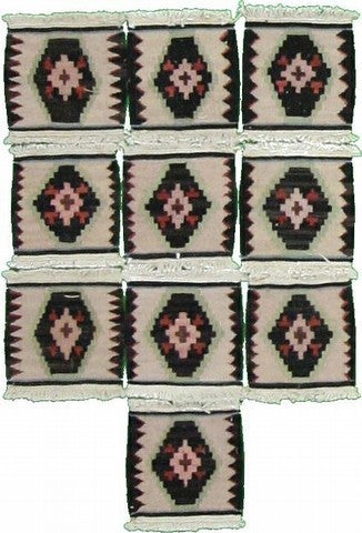 0' 9 x 0' 9 Hand Woven Shiraz PastInv Wool Square Rug