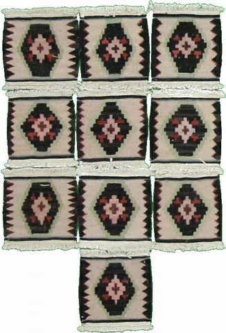 0' 9 x 0' 9 Hand Woven Shiraz PastInv Wool Square Rug