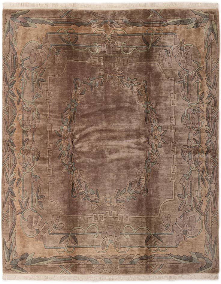Detail image of 8' 4 x 8' 5 Hand Knotted Tibet Wool Square Rug
