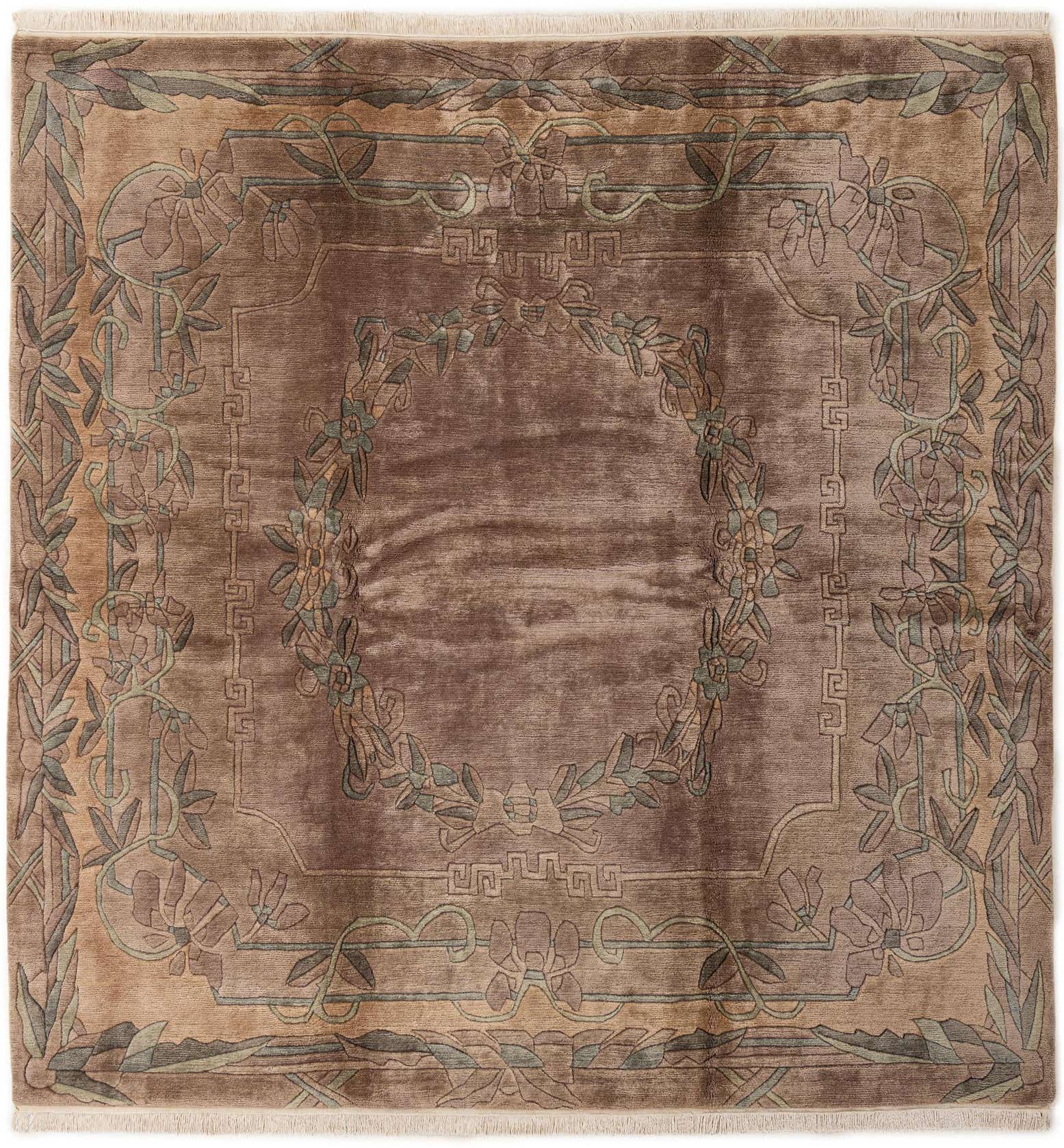 8' 4 x 8' 5 Hand Knotted Tibet Wool Square Rug