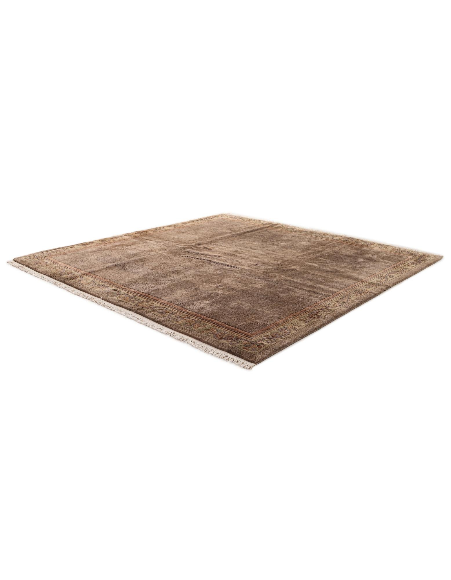 8' x 8' Hand Knotted Tibet Wool Square Rug