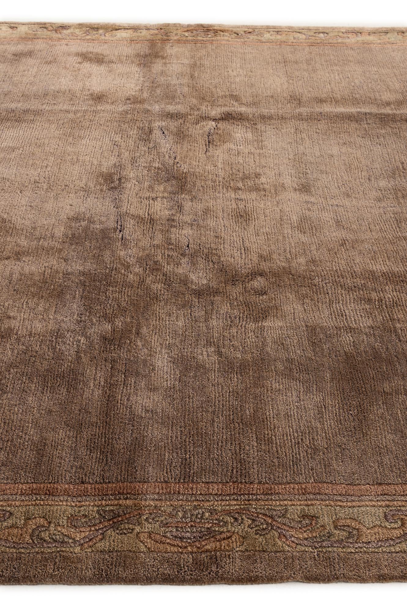 8' x 8' Hand Knotted Tibet Wool Square Rug
