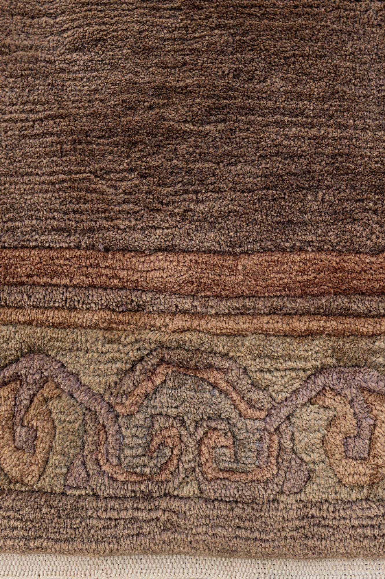 8' x 8' Hand Knotted Tibet Wool Square Rug