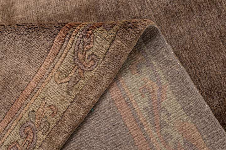 8' x 8' Hand Knotted Tibet Wool Square Rug