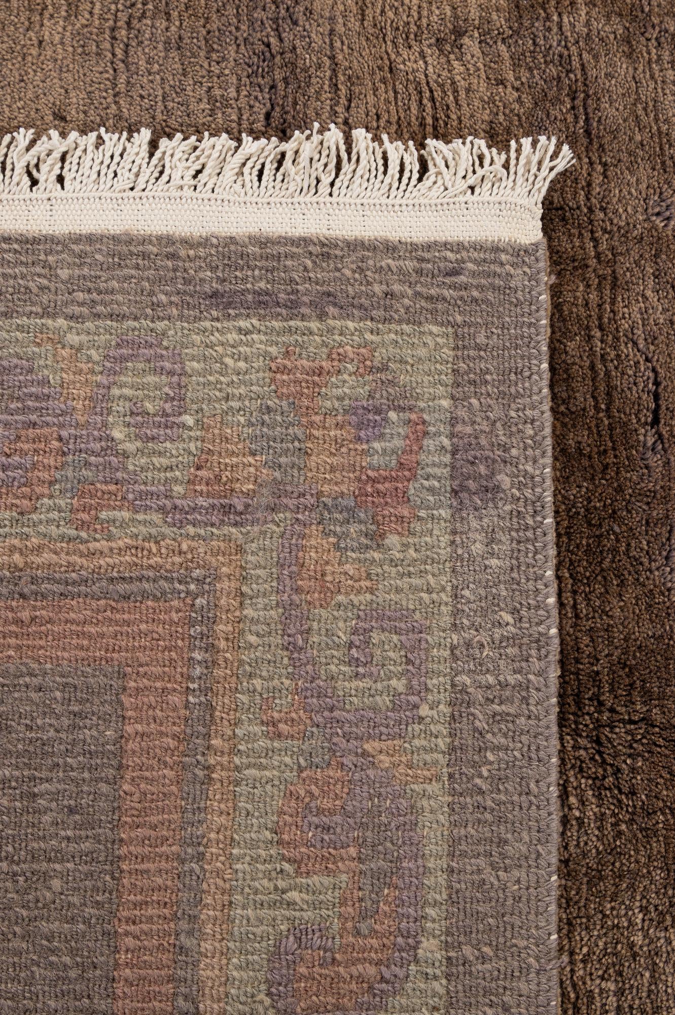 8' x 8' Hand Knotted Tibet Wool Square Rug