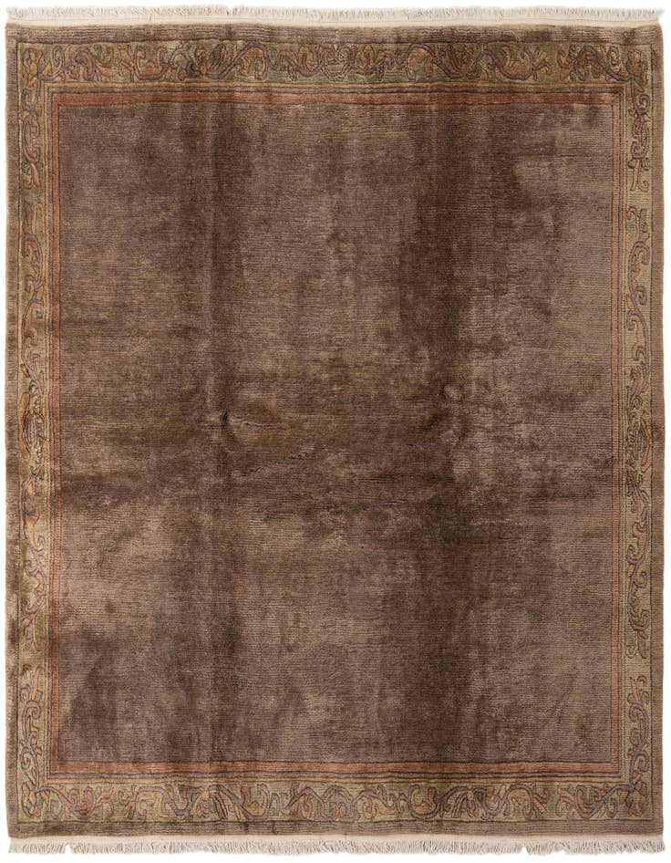 Detail image of 8' x 8' Hand Knotted Tibet Wool Square Rug